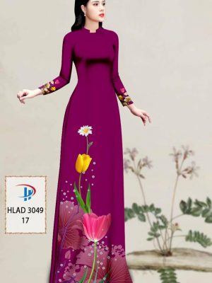 Vải Áo Dài Hoa Tulip AD HLAD3049 45
